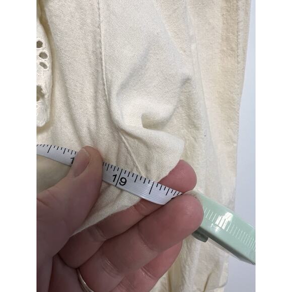 Vintage Victorian Lace Ruffle Cottage Core Western Prairie Coquette Top Medium - Picture 15 of 16